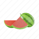 watermelon, sweet, green, fruit, summer, fresh, red, slice, melon 