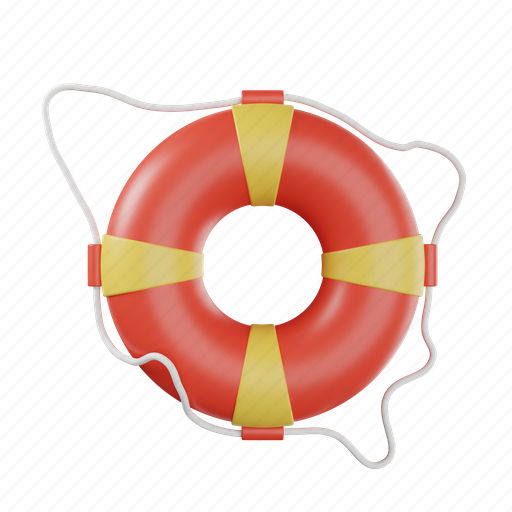 Lifebouy, safety, lifebuoy, sea, life, beach, ring 3D illustration - Download on Iconfinder