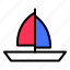 boat, sailboat, tropical, vehicle, watercraft 