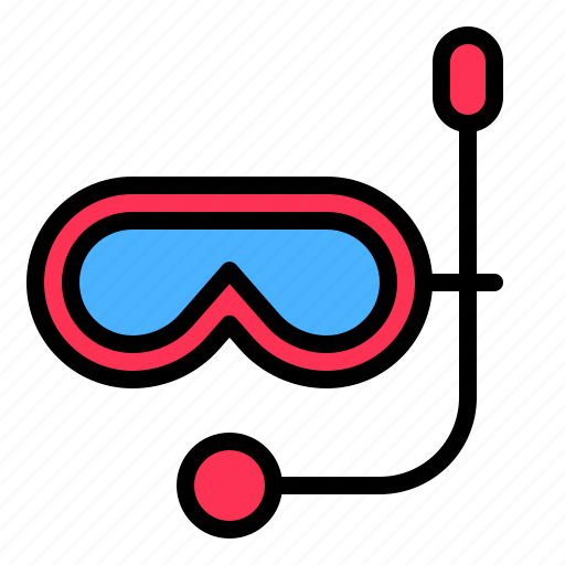 Dive mask, diving mask, scuba, tropical icon - Download on Iconfinder