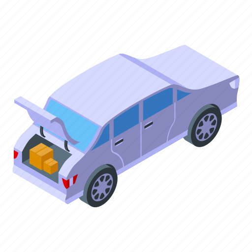 Storage, trunk, car, isometric icon - Download on Iconfinder