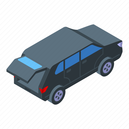 Unlock, trunk, car, isometric icon - Download on Iconfinder