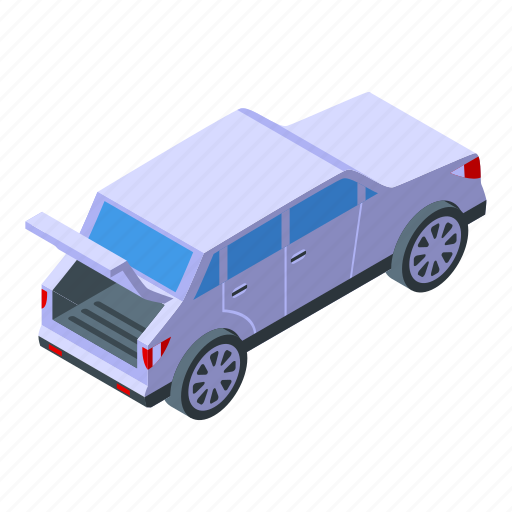 Trunk, car, isometric icon - Download on Iconfinder
