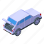 trunk, car, isometric 