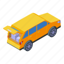 jeep, trunk, car, isometric