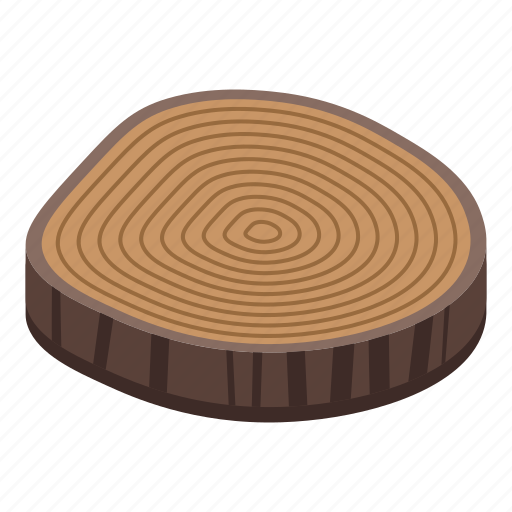 Tree, rings, isometric icon - Download on Iconfinder