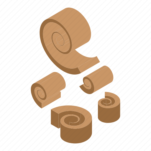 Wood, pieces, isometric icon - Download on Iconfinder