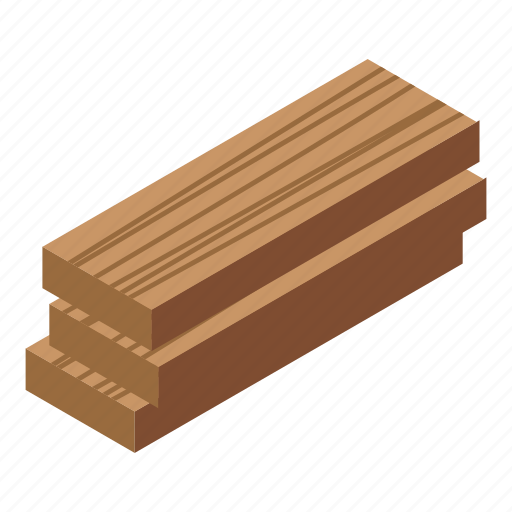 Wood, planks, isometric icon - Download on Iconfinder