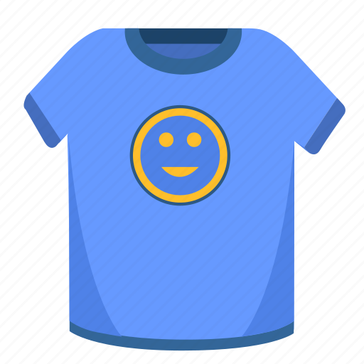 Man, print, smile, tshirt, wear, wide icon - Download on Iconfinder