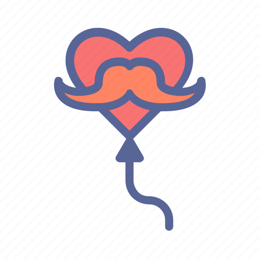 Baloon, day, father, love, moustache, tukicon icon - Download on Iconfinder