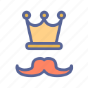crown, day, father, king, moustache, tukicon