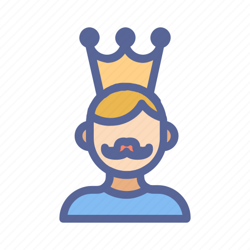 Crown, daddy, day, father, king, moustache, tukicon icon - Download on Iconfinder