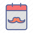 calendar, date, day, father, moustache, tukicon