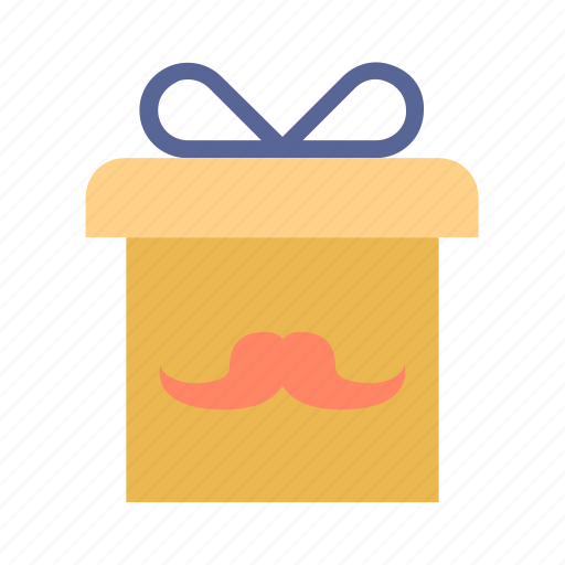 Day, father, gift, moustache, present, tukicon icon - Download on Iconfinder