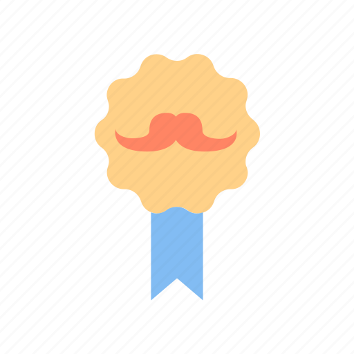 Badge, day, father, moustache, tukicon icon - Download on Iconfinder