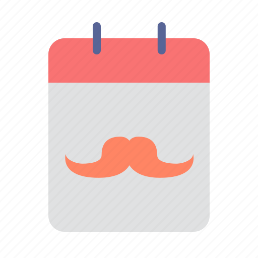 Calendar, dad, day, father, moustache, tukicon icon - Download on Iconfinder