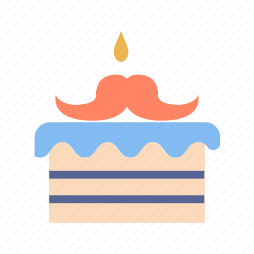 Cake, day, father, moustache, tukicon icon - Download on Iconfinder