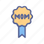 badge, day, mother, prize, tukicon 