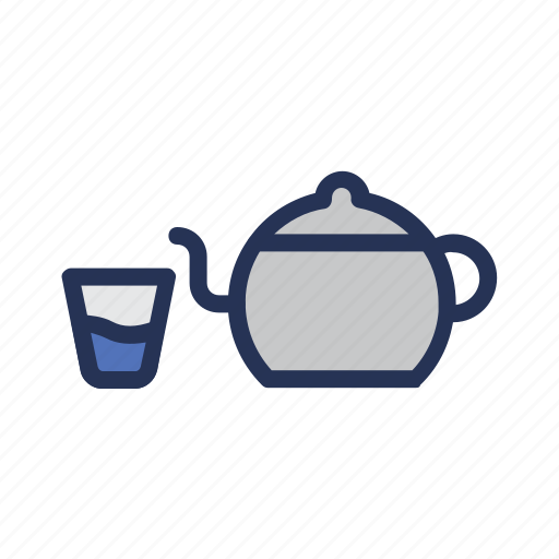 Color, drink, glass, outline, ramadan, teapot, tukicon icon - Download on Iconfinder
