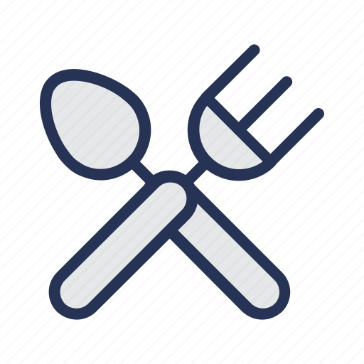 Color, fork, outline, ramadan, spoon, tukicon icon - Download on Iconfinder