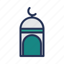 color, minaret, mosque, outline, ramadan, tukicon 
