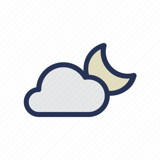 Cloud, color, hilal, moon, outline, ramadan, tukicon icon - Download on Iconfinder