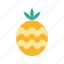 fruit, pineapple, set, summer, tukicon 