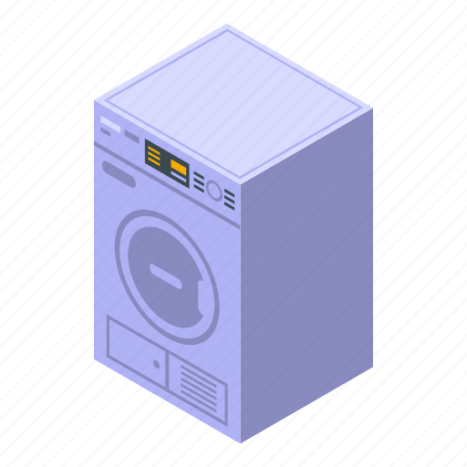 Automatic, tumble, dryer, isometric icon - Download on Iconfinder