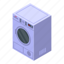 laundry, tumble, dryer, isometric 