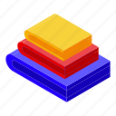 clean, clothes, stack, isometric
