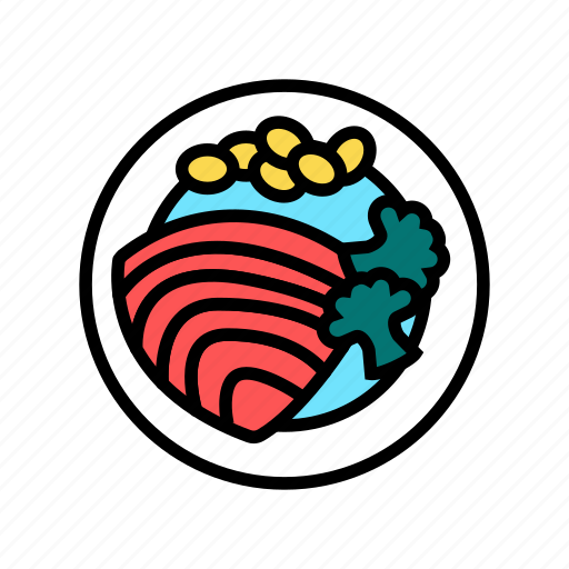 Auction, dish, fish, market, tuna, vegetables icon - Download on Iconfinder