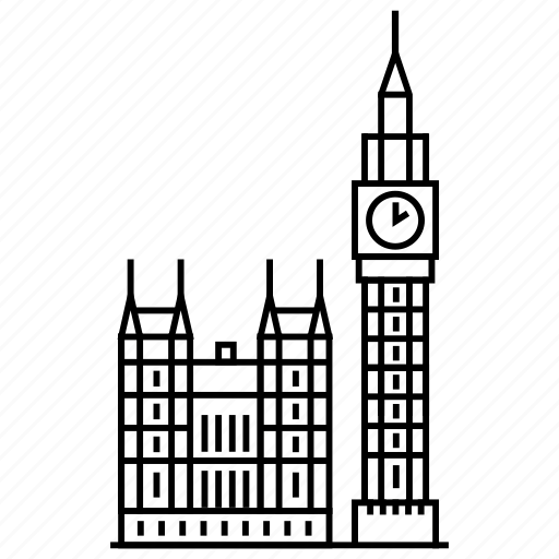 Achitecture, big ban, clock, england, great britain, london, tower icon - Download on Iconfinder