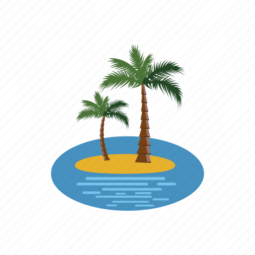 Cartoon, island, nature, palm, plant, tree, tropical icon - Download on Iconfinder