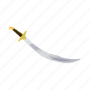 blade, cartoon, handle, knife, sword, turkish, weapon 