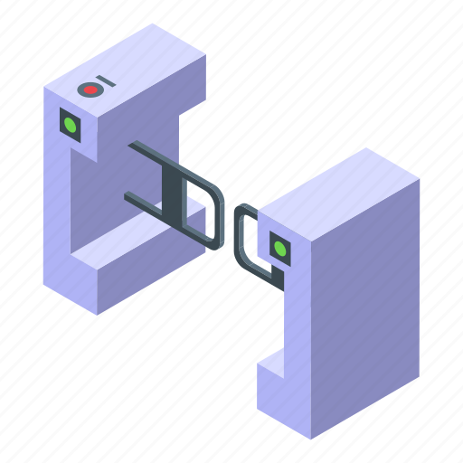 Turnstile, control, isometric icon - Download on Iconfinder