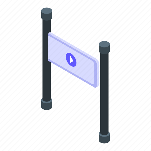 Turnstile, access, isometric icon - Download on Iconfinder