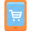 mobile, commerce, shopping, mobile phone, cart 