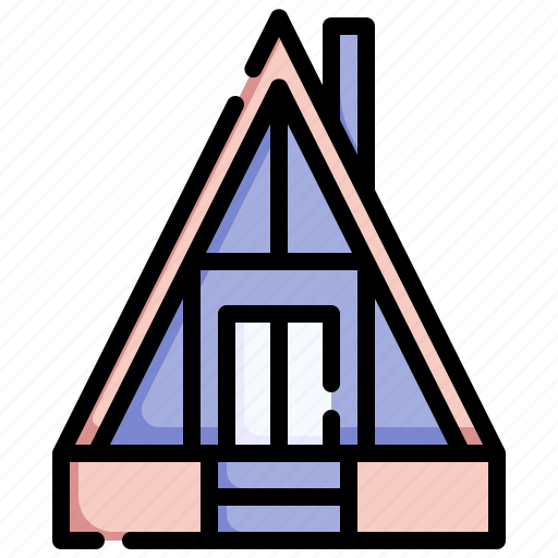 Aframehouse, architecture, style, house, aframestyle icon - Download on Iconfinder