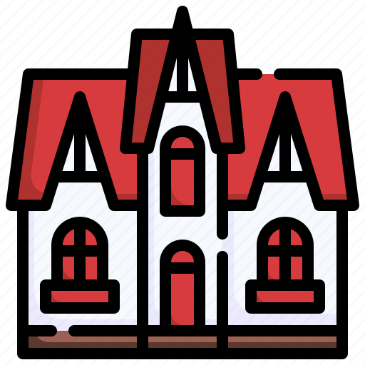 Gothicrevival, architecture, house, style, gothic icon - Download on Iconfinder