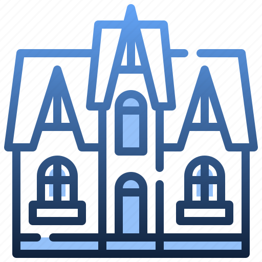 Gothicrevival, architecture, house, style, gothic icon - Download on Iconfinder