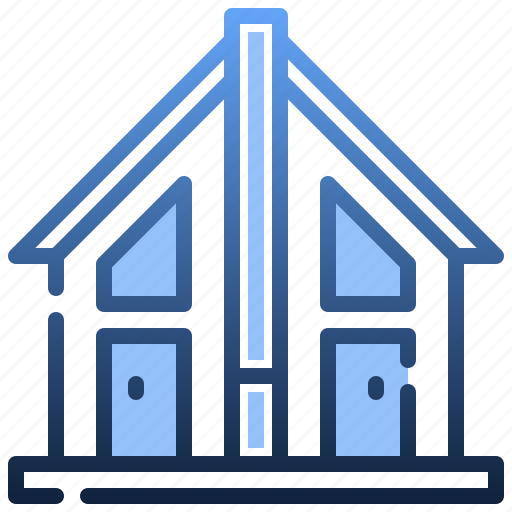 Twinhouse, architecture, style, house, twin icon - Download on Iconfinder