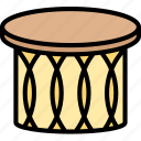 table, drum, round, furniture, decor