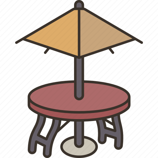 Table, umbrella, folding, outdoor, summer icon - Download on Iconfinder