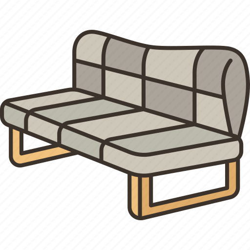 Bed, futon, sofa, cushion, room icon - Download on Iconfinder