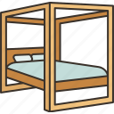 bed, poster, sleeping, room, interior