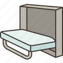 bed, storage, murphy, mattress, apartment