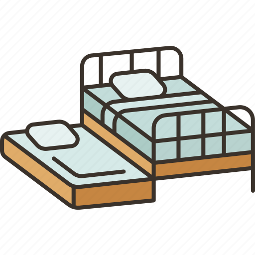 Bed, trundle, bedding, mattress, furniture icon - Download on Iconfinder