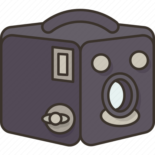 Camera, box, film, lens, vintage icon - Download on Iconfinder