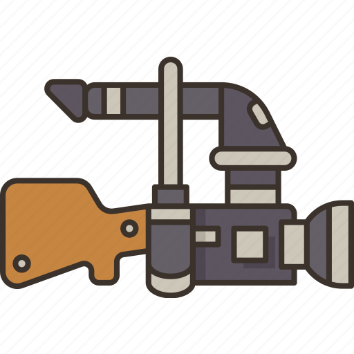 Camera, gun, mounted, weapon, record icon - Download on Iconfinder
