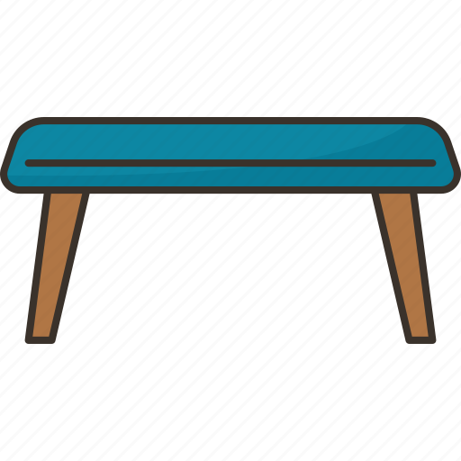 Upholstered, bench, seat, bedroom, furniture icon - Download on Iconfinder
